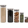 KIT POTE DE VIDRO COM TAMPA INOX REDONDO 5PÇS - BELOVIDRO - Image 2