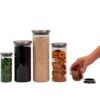KIT POTE DE VIDRO COM TAMPA INOX REDONDO 5PÇS - BELOVIDRO - Image 3