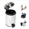 LIXEIRA INOX 5L COM PEDAL E CESTO REMOVÍVEL - BANHEIRO/COZINHA