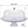 BOLEIRA DE VIDRO COM TAMPA E PÉ HOME SPECIAL PARA BOLOS E SOBREMESAS -RUVOLO - Image 4