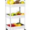 FRUTEIRA ORGANIZADOR MULTIUSO AÇO INOX 3 ANDARES