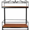 PRATELEIRA DE COZINHA FERRO E MADEIRA RUSTICA