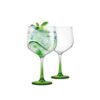 TAÇA DE GIN VIDRO RUVOLO 705ML VERDE - 2 PEÇAS