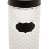 POTE DE VIDRO COM TAMPA PRETA LABEL 11X22CM 1,6L - WOLFF